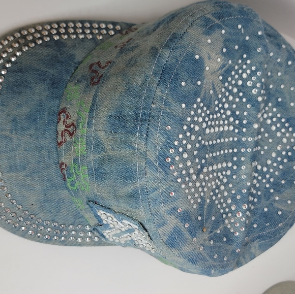 ``H25704 NWT Professional Style Cadet Cross Caps Splash Denim - Picture 2 of 5